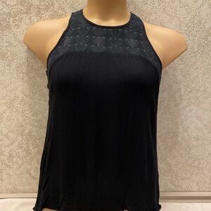 Mossimo Supply Co. Black Geometric Diamond Print Sleeveless Blouse
